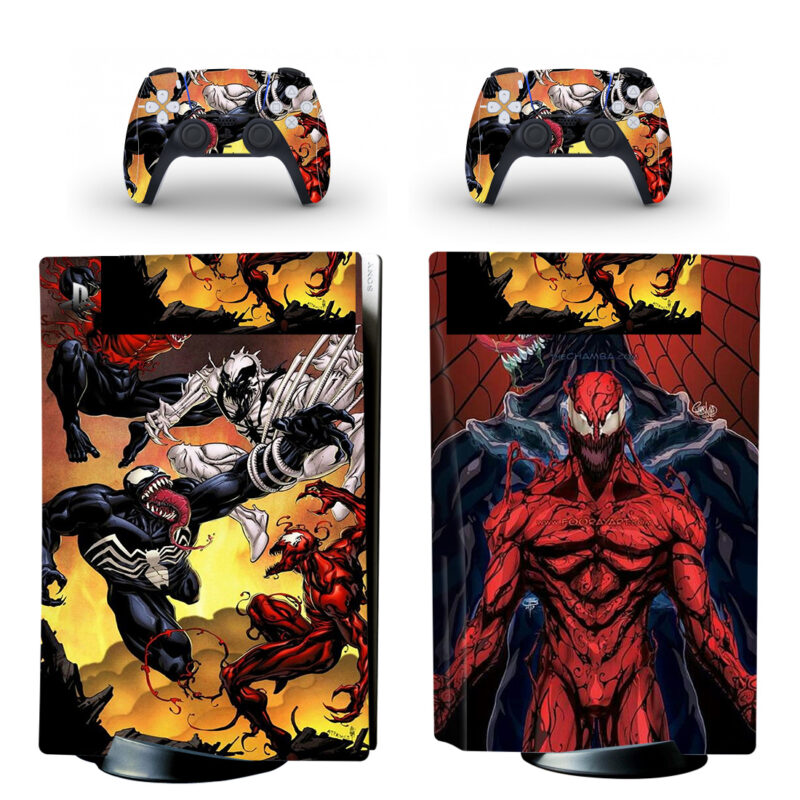 Venom Carnage and Toxin PS5 Skin Sticker Decal