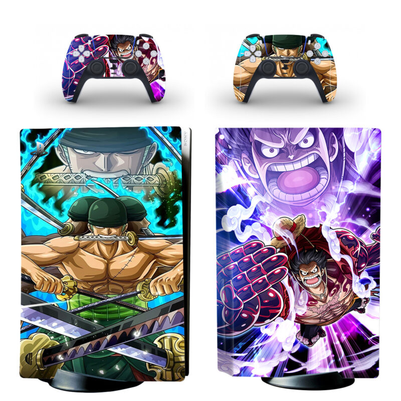 One Piece Luffy Zoro PS5 Skin Sticker Decal