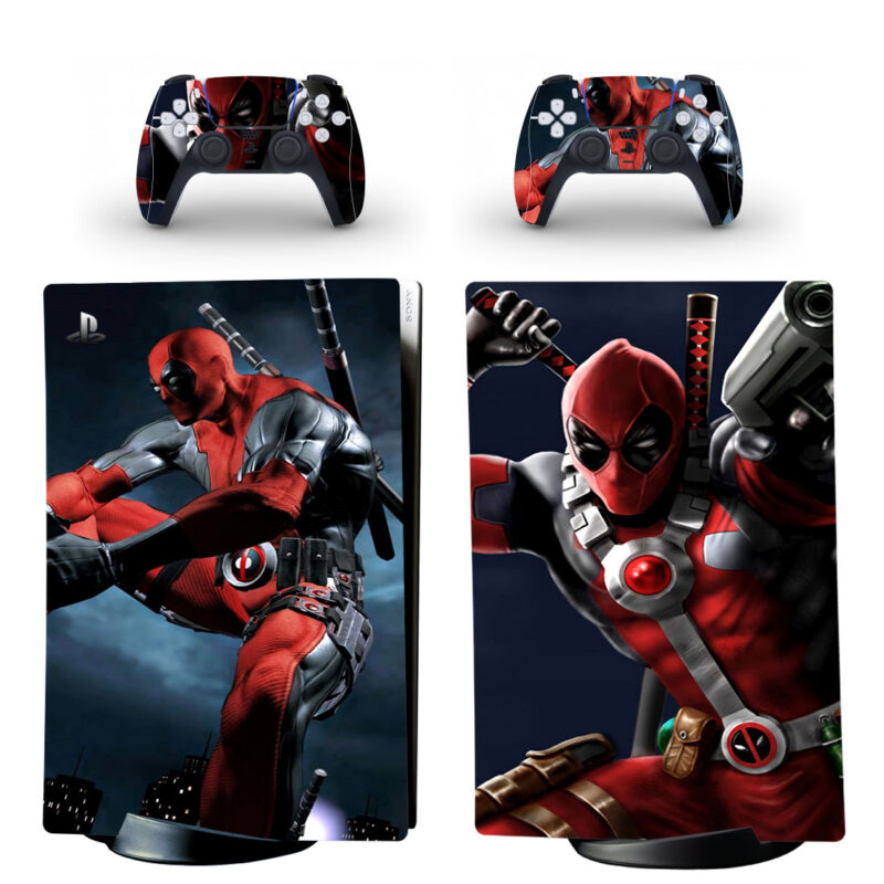 Deadpool PS5 Skin Sticker Decal Design 2