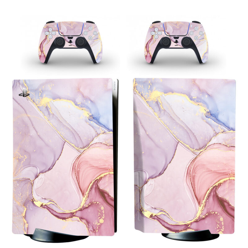 Pink Marble Grain PS5 Skin Sticker Decal