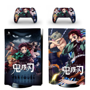 Demon Slayer Skin Sticker For PS5 Skin And Controllers Design 1