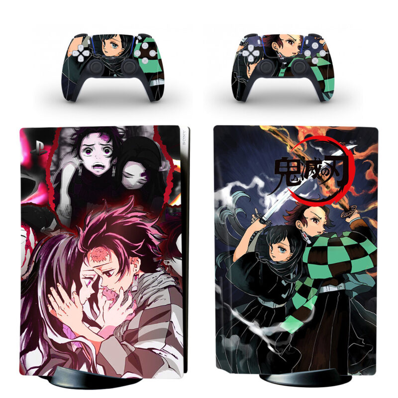 Demon Slayer Tanjiro And Muichiro PS5 Skin Sticker Decal