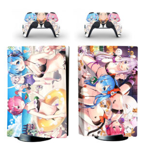 Re Zero Starting Life in Another World Skin Sticker For PS5 Skin And Controllers Design 1