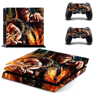 Mortal Kombat Skin Sticker For PS4 Skin And Two Controllers