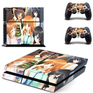 Girls und Panzer Skin Sticker For PS4 Skin And Two Controllers