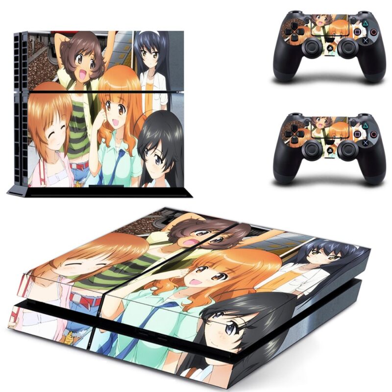 Girls und Panzer Skin Sticker For PS4 Skin And Two Controllers