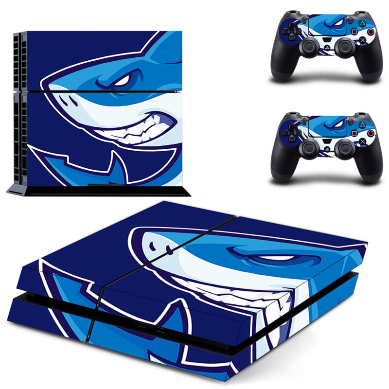 Shark Logo Skin Sticker For PS4 Skin And Two Controllers