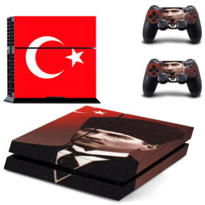 Flag of Turkey Ataturk Skin Sticker For PS4 Skin And Two Controllers