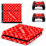 Louis Vuitton Supreme Skin Sticker For PS4 Skin And Controllers