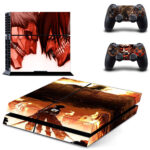 Attack On Titan Skin Sticker For PS4 Skin And Controllers