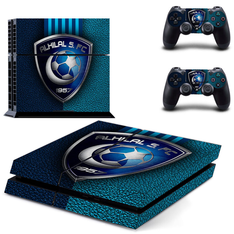 Alhilal S. FC Skin Sticker For PS4 Skin And Two Controllers Design 1