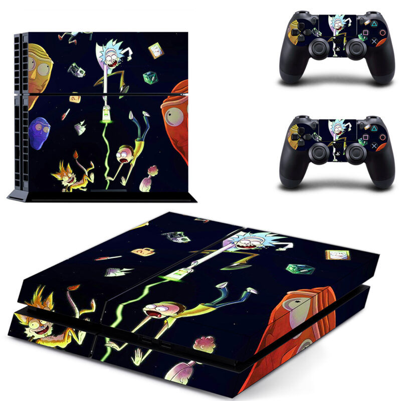 Rick and Morty Skin Sticker For PS4 Skin And Two Controllers