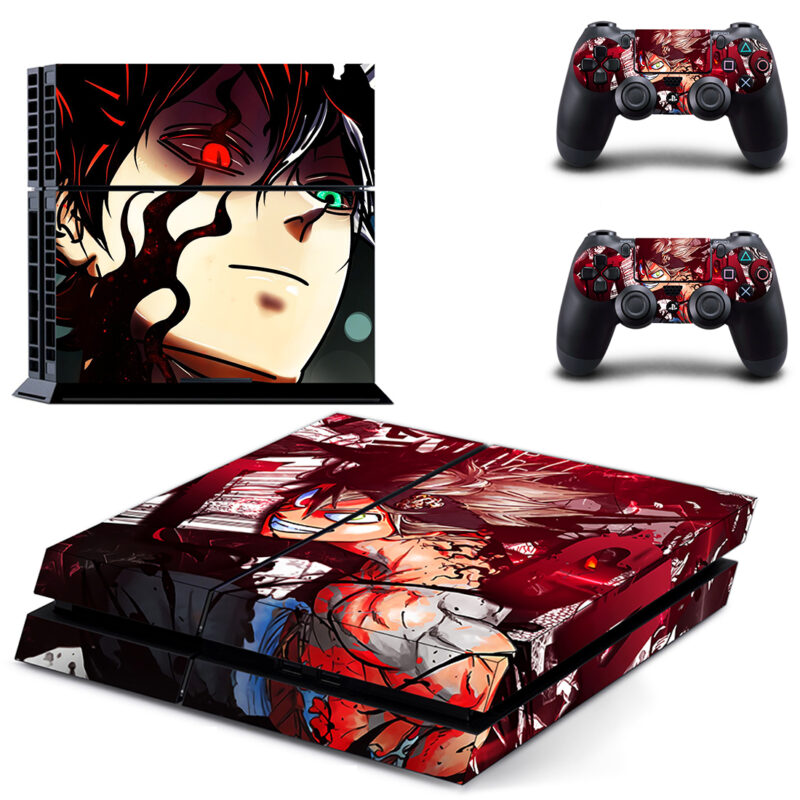 Asta Black Clover Skin Sticker For PS4 Skin And Two Controllers