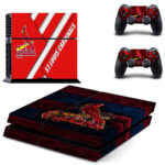 Cardinals Skin Sticker For PS4 Skin And Two Controllers