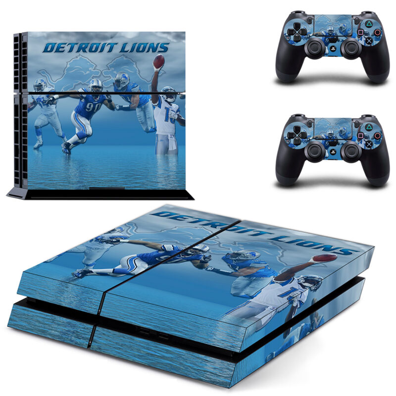 Detroit Lions Skin Sticker For PS4 Skin And Two Controllers