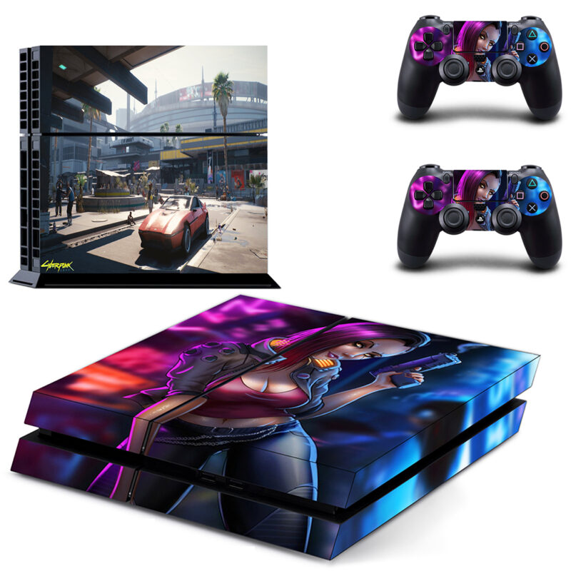 Cyberpunk Skin Sticker For PS4 Skin And Controllers