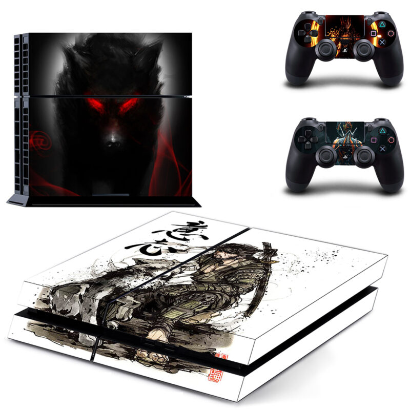 Red Wolf Eyes In The Dark PS4 Skin Sticker Decal