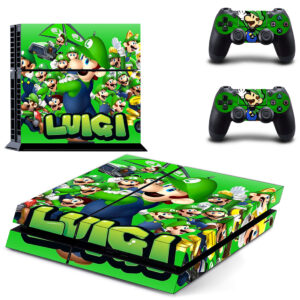 Luigi Skin Sticker For PS4 Skin And Controllers