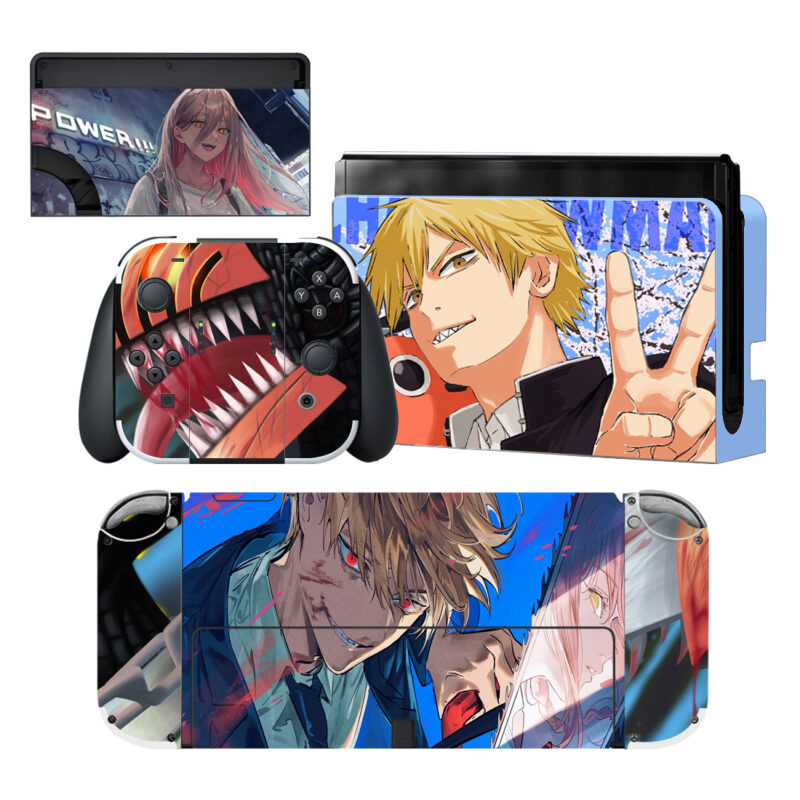 Chainsaw Man Skin Sticker For Nintendo Switch Design 3