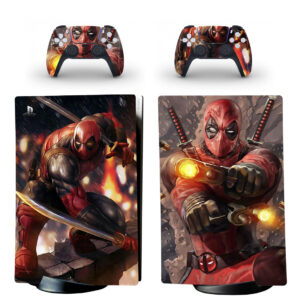 Deadpool Skin Sticker Decal For PlayStation 5 Design 1