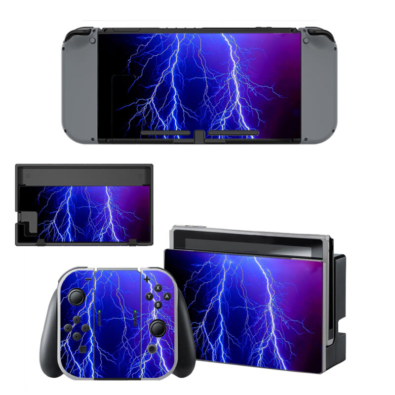 Lightning Sky Skin Sticker For Nintendo Switch