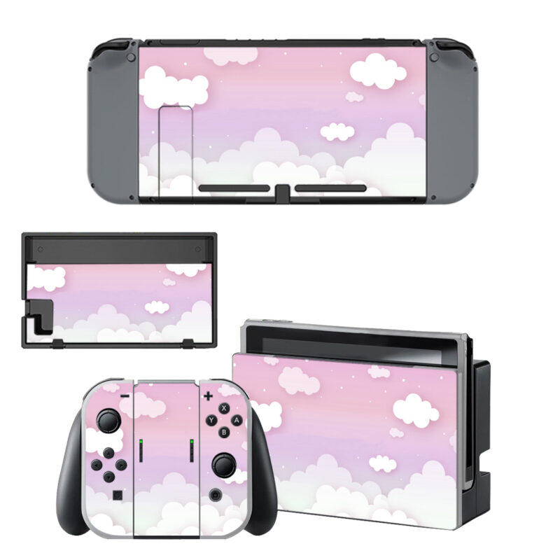 Pink Cloud Nintendo Switch Skin Sticker Decal