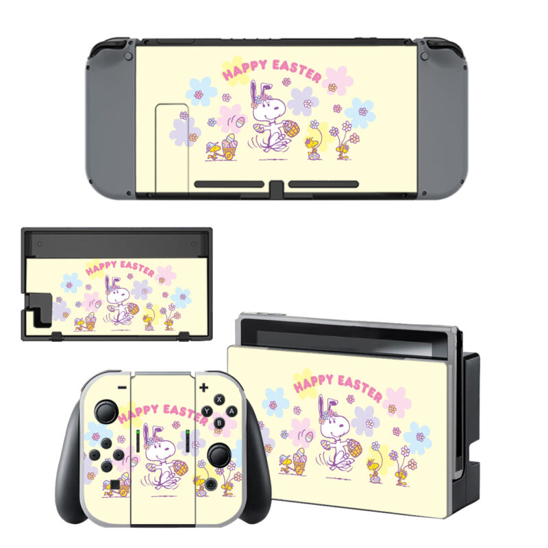 Snoopy Happy Easter Skin Sticker For Nintendo Switch