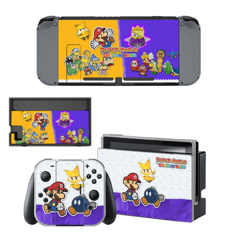 Paper Mario Origami King Skin Sticker For Nintendo Switch Design 1