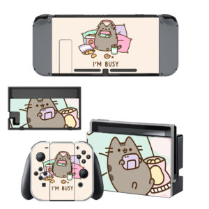 Pusheen The Cat Skin Sticker For Nintendo Switch Design 1