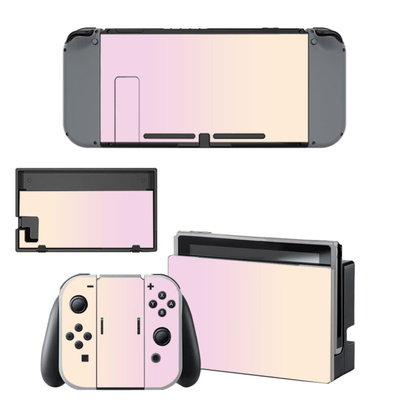 Pink Nintendo Switch Skin Sticker Decal Design 1