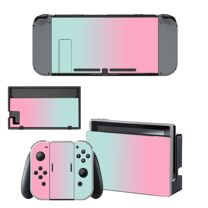 Duo Color Skin Sticker For Nintendo Switch Design 1