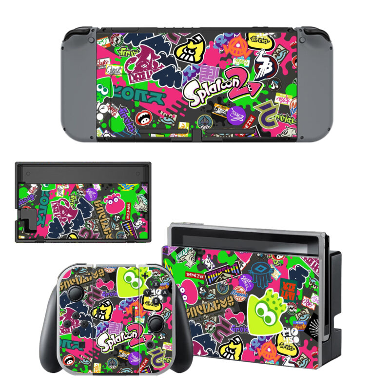 Splatoon II Nintendo Switch Skin Sticker Decal Design 1