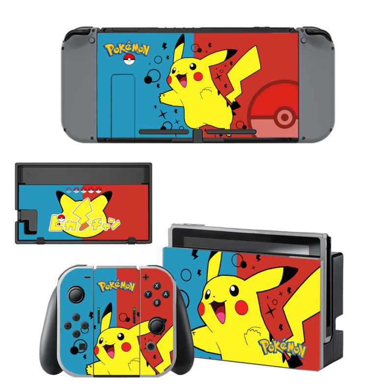 Pokemon Pikachu Skin Sticker For Nintendo Switch Design 6