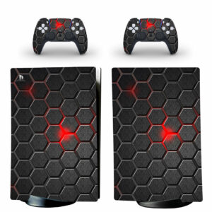 Hexagon Pattern Skin Sticker For PS5 Skin And Controllers