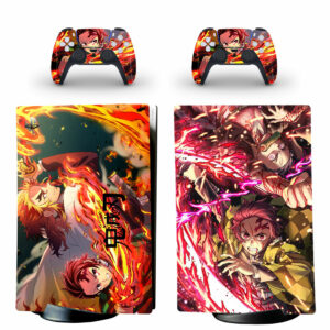 Demon Slayer Tanjiro And Nezuko Skin Sticker For PS5 Skin And Controllers