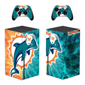 Miami Dolphins Skin Sticker Decal Cover for Xbox Series X