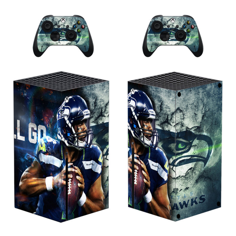 Seattle Seahawks Skin Sticker Decal for Xbox Series X