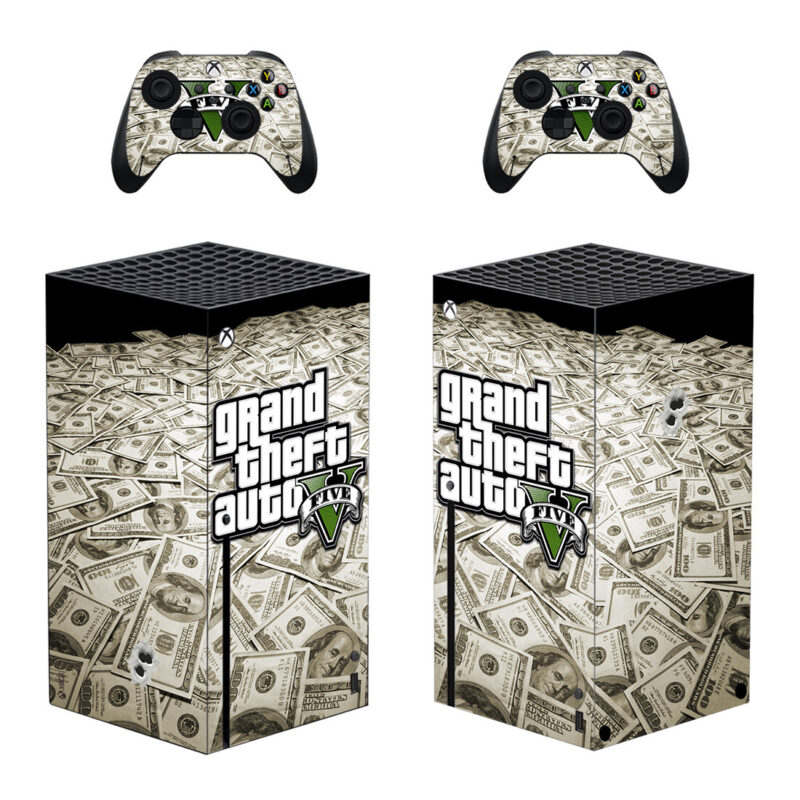 Grand Theft Auto V Skin Sticker For Xbox Series X And Two Controllers