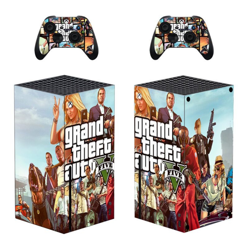 Grand Theft Auto V Skin Sticker Decal Cover for Xbox Series X design 1