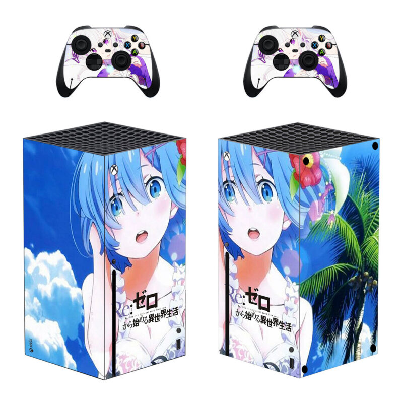 Re Zero Starting Life in Another World Xbox Series X Skin Sticker Decal Design 1