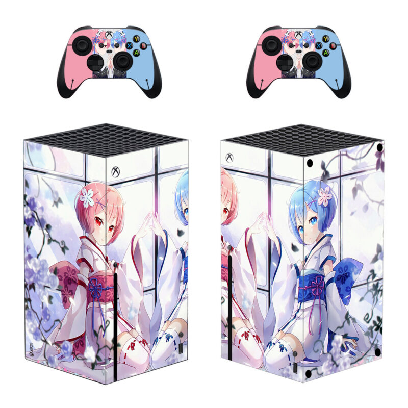 Re Zero Starting Life in Another World Xbox Series X Skin Sticker Decal Design 2