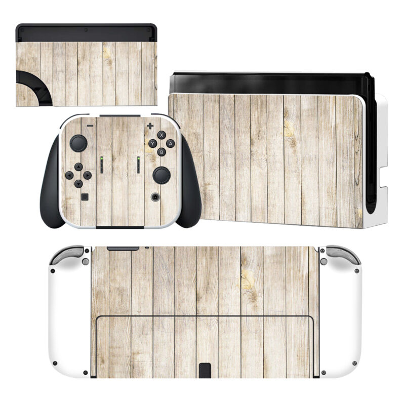 Rustic Wood Nintendo Switch OLED Skin Sticker Decal