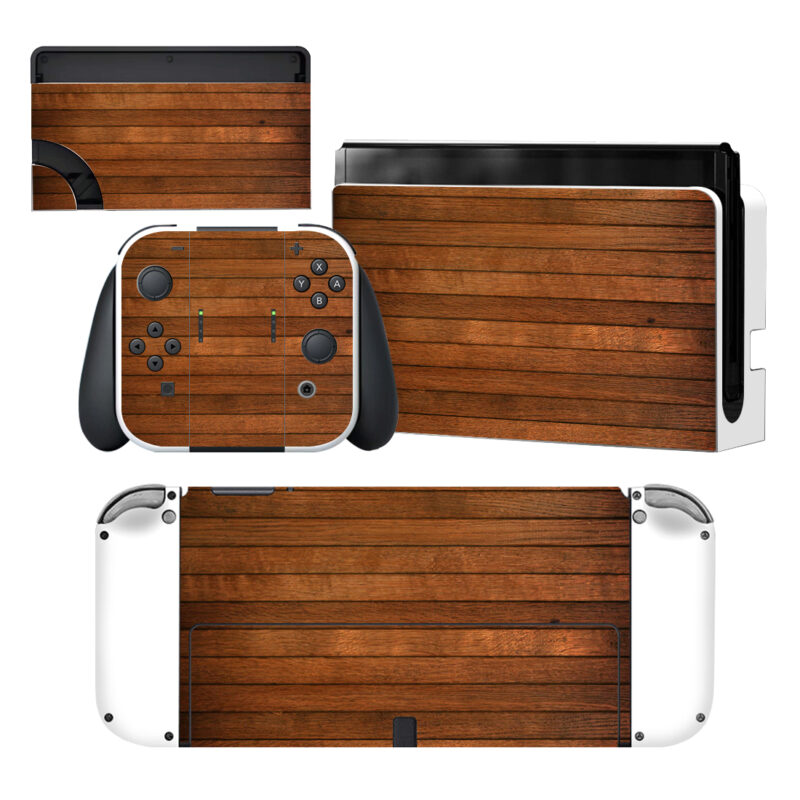 Rustic Wood Skin Sticker For Nintendo Switch OLED