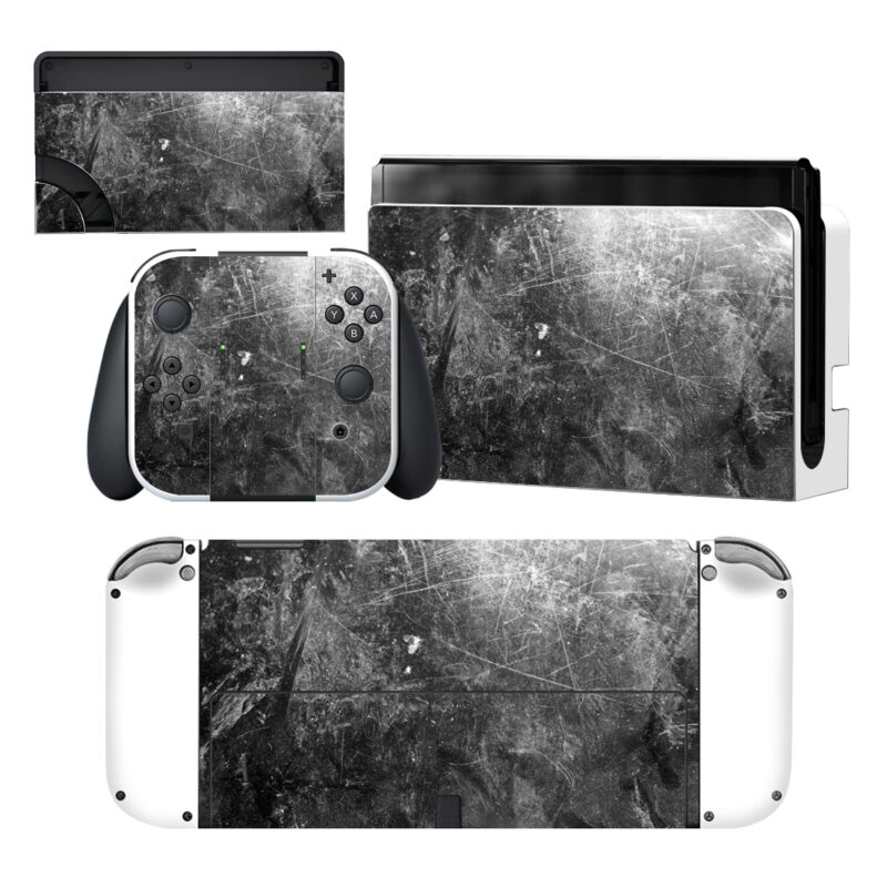 Grunge Metal Texture Nintendo Switch OLED Skin Sticker Decal