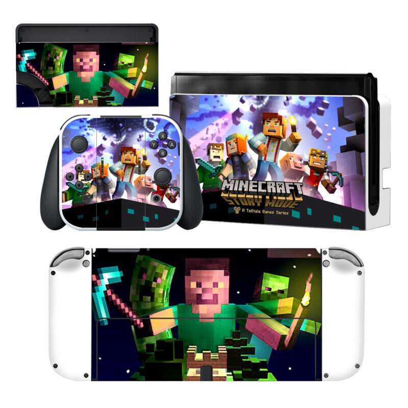 Minecraft Skin Sticker For Nintendo Switch OLED Design 1