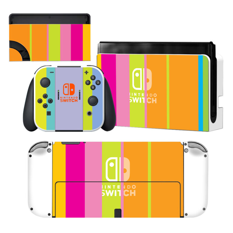 Colorful Nintendo Switch OLED Skin Sticker Decal