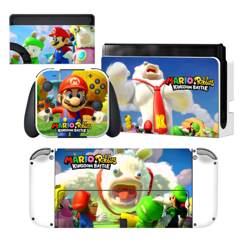 Mario Rabbids Skin Sticker For Nintendo Switch OLED Design 2