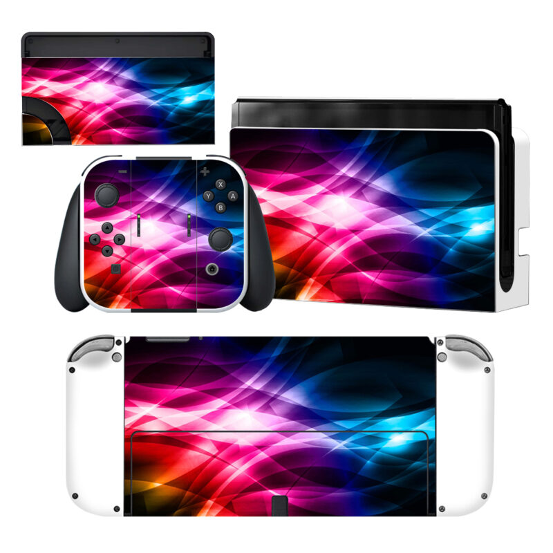 Bright Colors Abstract Nintendo Switch OLED Skin Sticker Decal