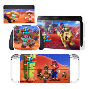 Super Mario Odyssey Nintendo Switch OLED Skin Sticker Decal Design 2