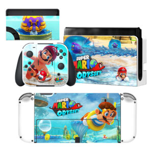 Super Mario Odyssey Skin Sticker For Nintendo Switch OLED Design 3